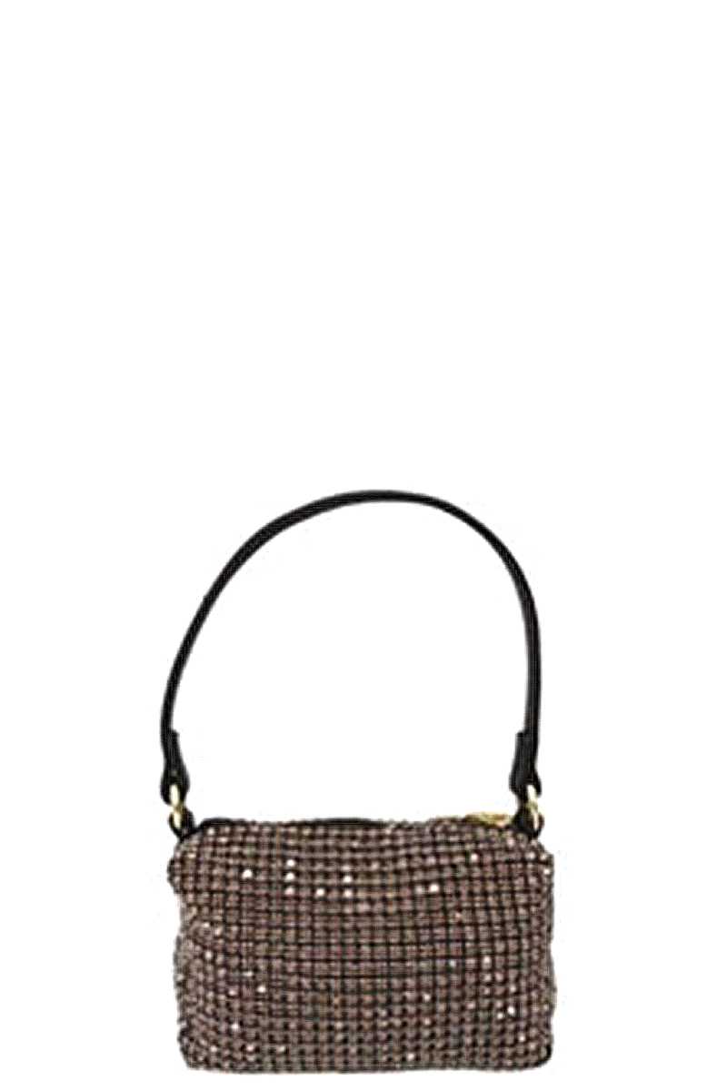 Fashion Chic Rhinestone Handle Clutch Bag-Teresa&#39;s Fashionista LLC