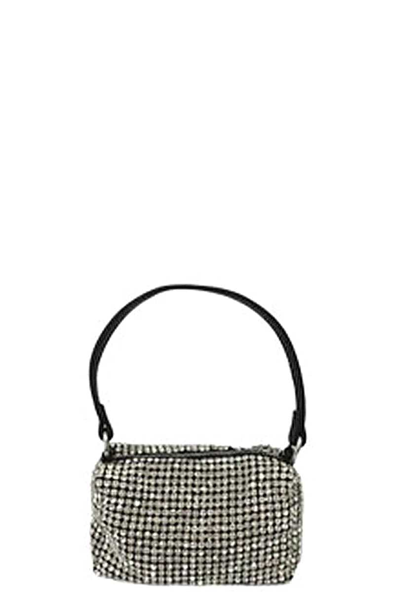 Fashion Chic Rhinestone Handle Clutch Bag-Teresa&#39;s Fashionista LLC