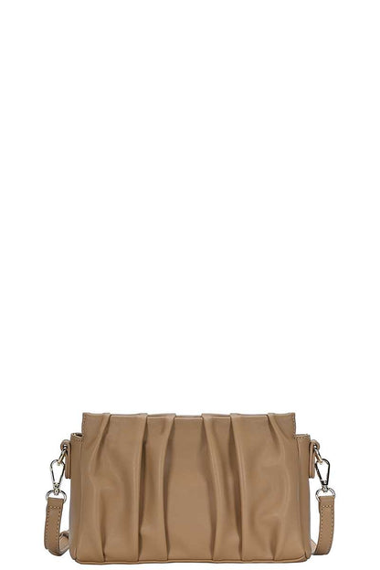 Stylish Smooth Wrinkled Crossbody Bag-Teresa&#39;s Fashionista LLC