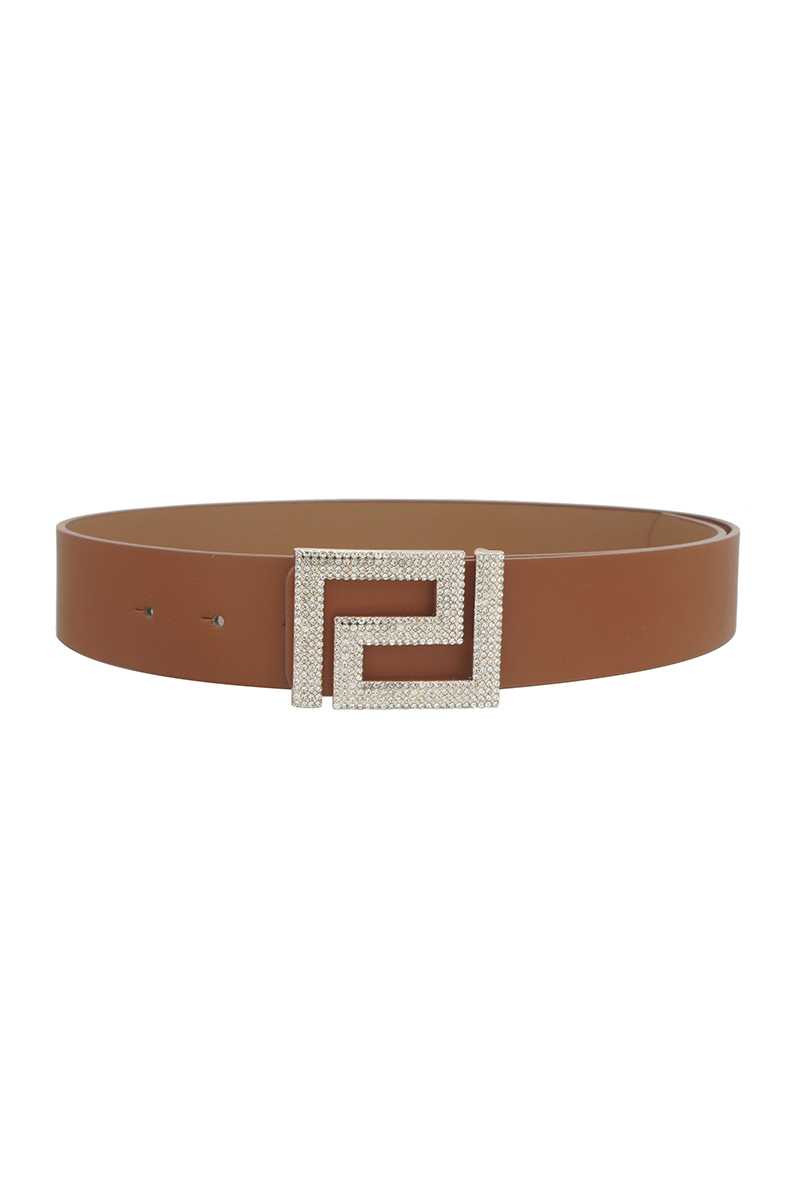 Rhinestone Pave Geo Shape Belt-Teresa&#39;s Fashionista LLC