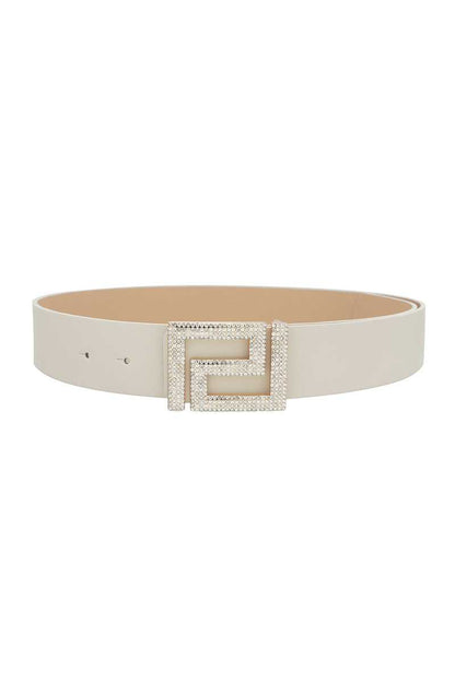 Rhinestone Pave Geo Shape Belt-Teresa&#39;s Fashionista LLC