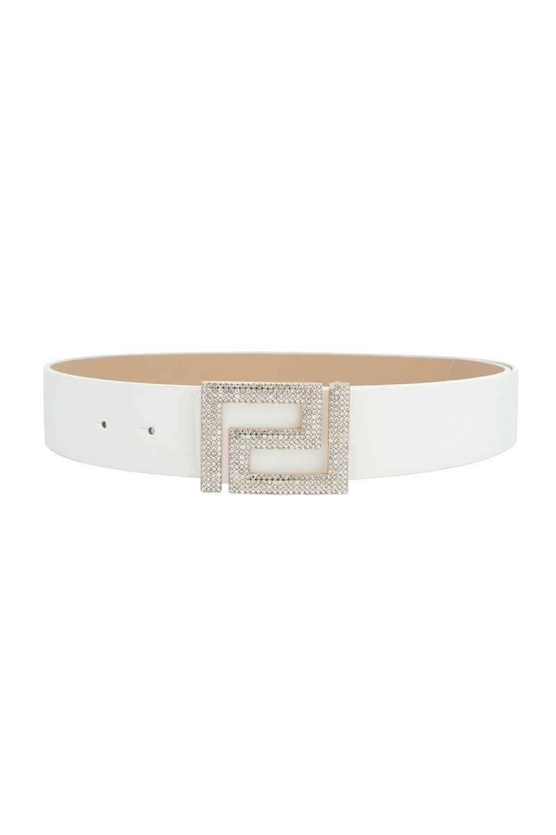 Rhinestone Pave Geo Shape Belt-Teresa&#39;s Fashionista LLC