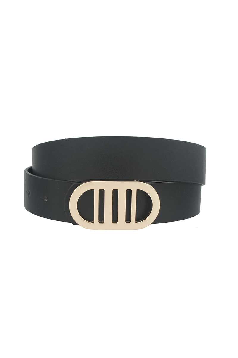 Modern Gridded Oval Standard Belt-Teresa&#39;s Fashionista LLC