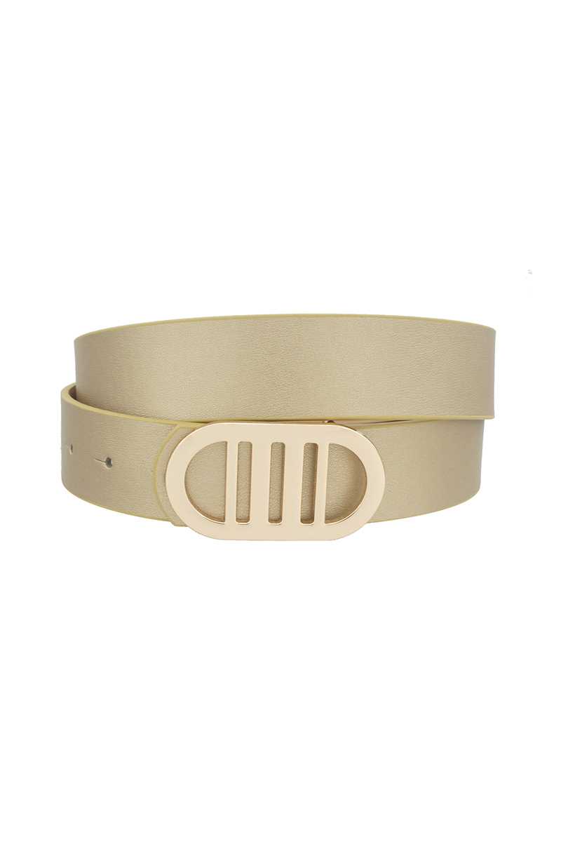 Modern Gridded Oval Standard Belt-Teresa&#39;s Fashionista LLC