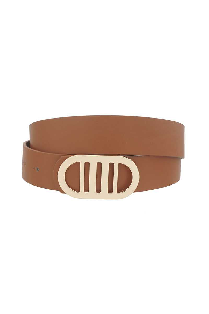 Modern Gridded Oval Standard Belt-Teresa&#39;s Fashionista LLC