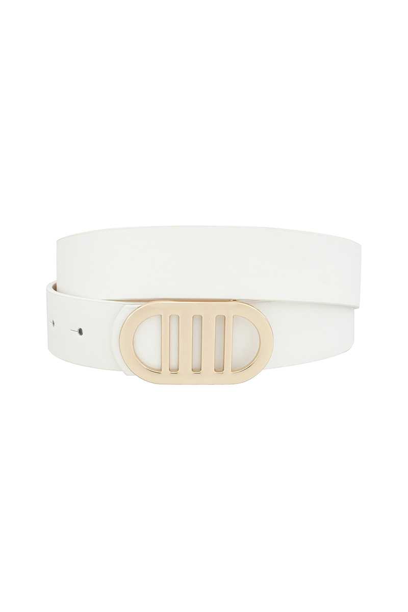 Modern Gridded Oval Standard Belt-Teresa&#39;s Fashionista LLC