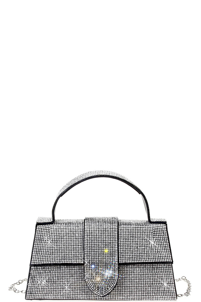 Rhinestone Allover Chic Design Handle Bag-Teresa&#39;s Fashionista LLC