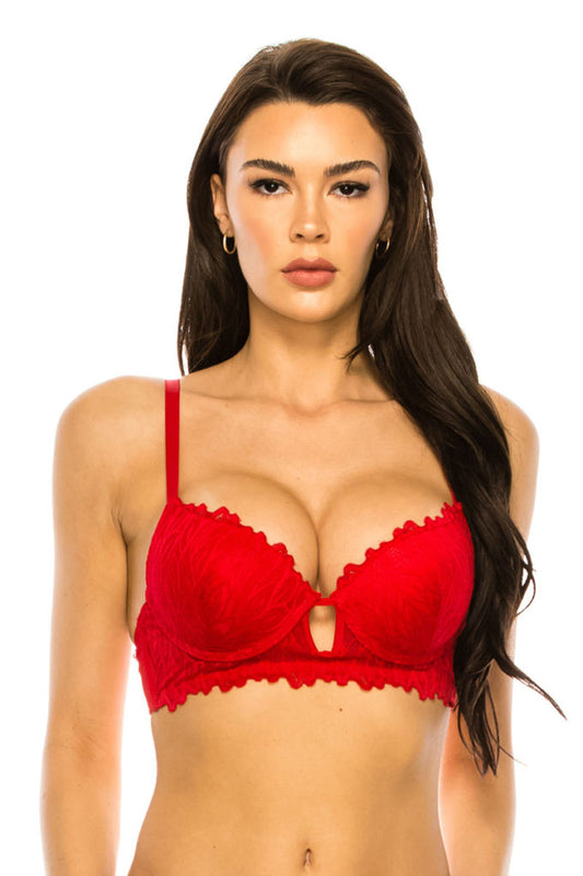 Coverage Lace Trim Bra-Teresa&#39;s Fashionista LLC