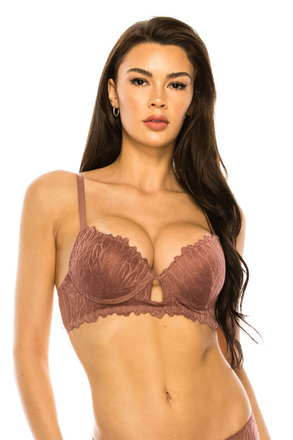 Coverage Lace Trim Bra-Teresa&#39;s Fashionista LLC