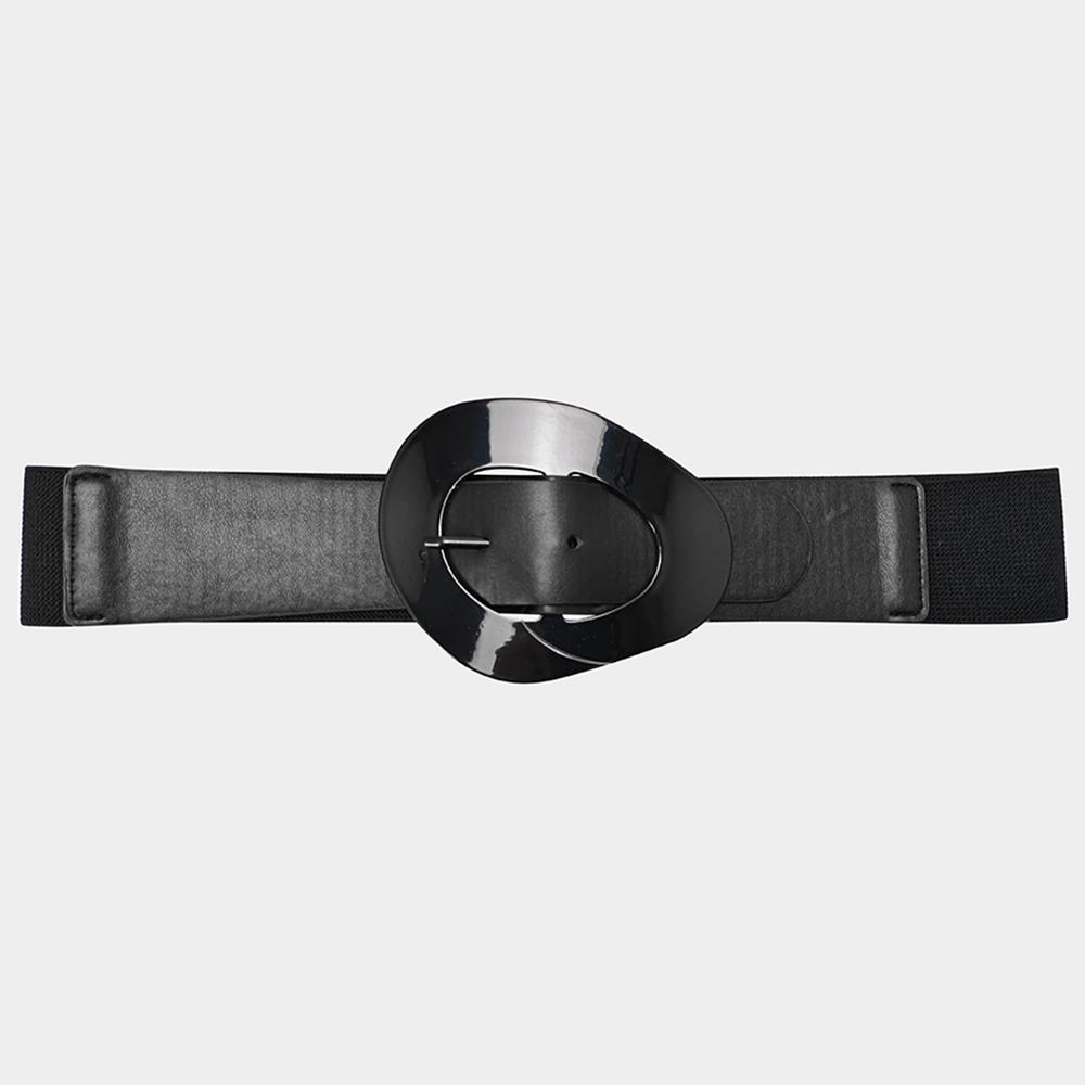 Fashion Oval Shape Buckle Elastic Belt-Teresa&#39;s Fashionista LLC