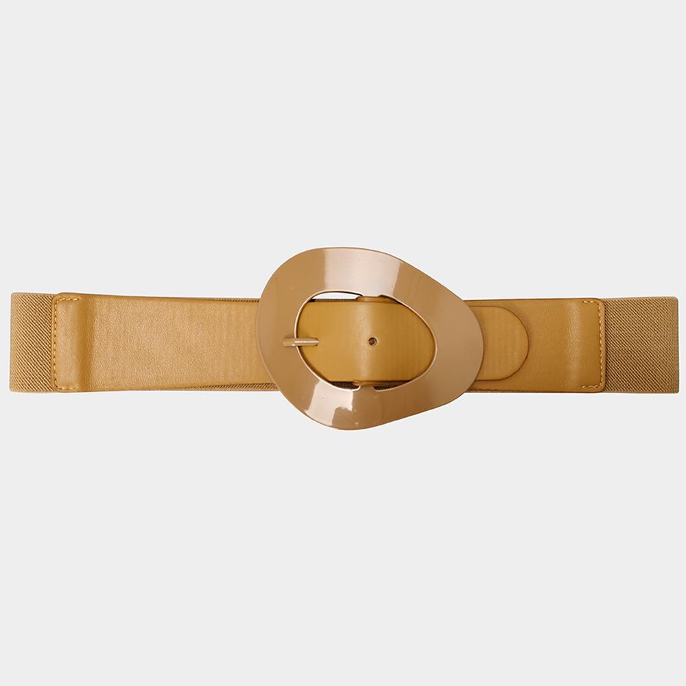 Fashion Oval Shape Buckle Elastic Belt-Teresa&#39;s Fashionista LLC