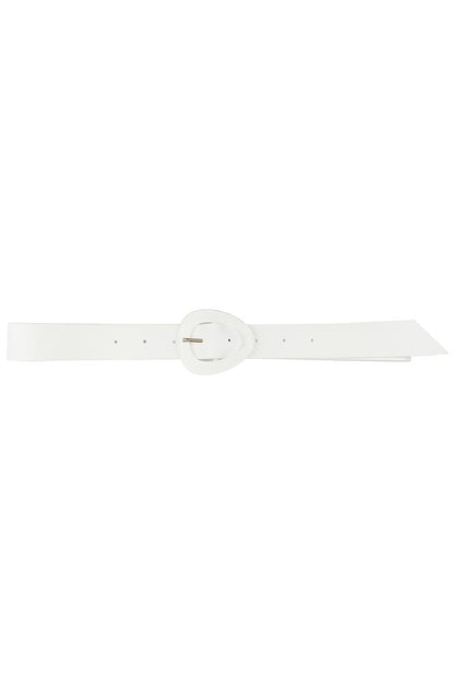 Smooth Oval Buckle Belt-Teresa&#39;s Fashionista LLC