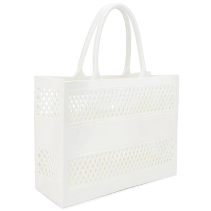 Smooth Vented Handle Tote Bag-Teresa&#39;s Fashionista LLC