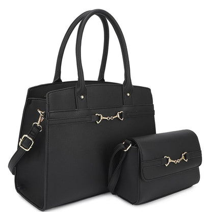 2in1 Matching Design Handle Satchel With Crossbody Bag-Teresa&#39;s Fashionista LLC