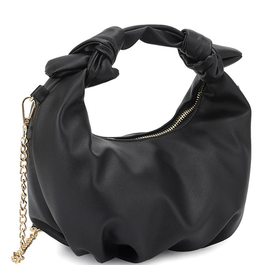 Smooth Round Handle Zipper Bag-Teresa&#39;s Fashionista LLC