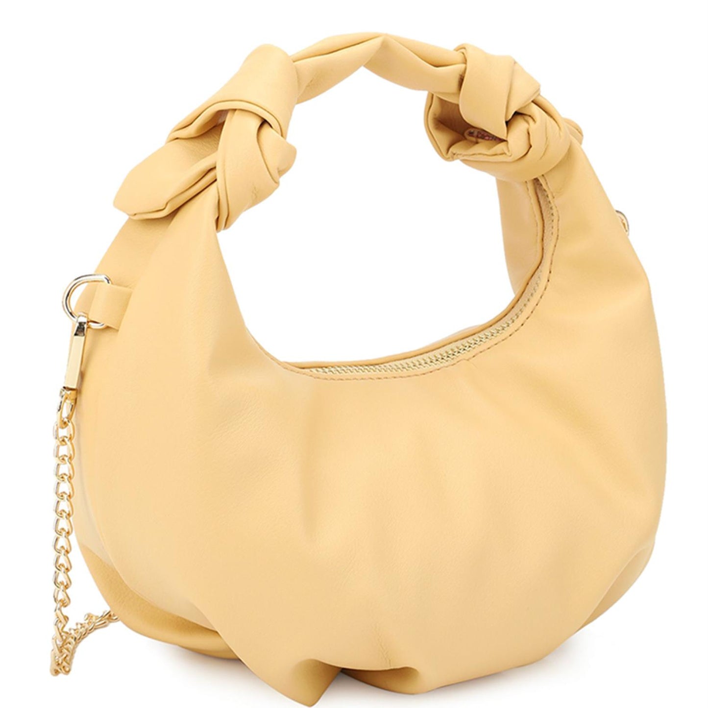 Smooth Round Handle Zipper Bag-Teresa&#39;s Fashionista LLC