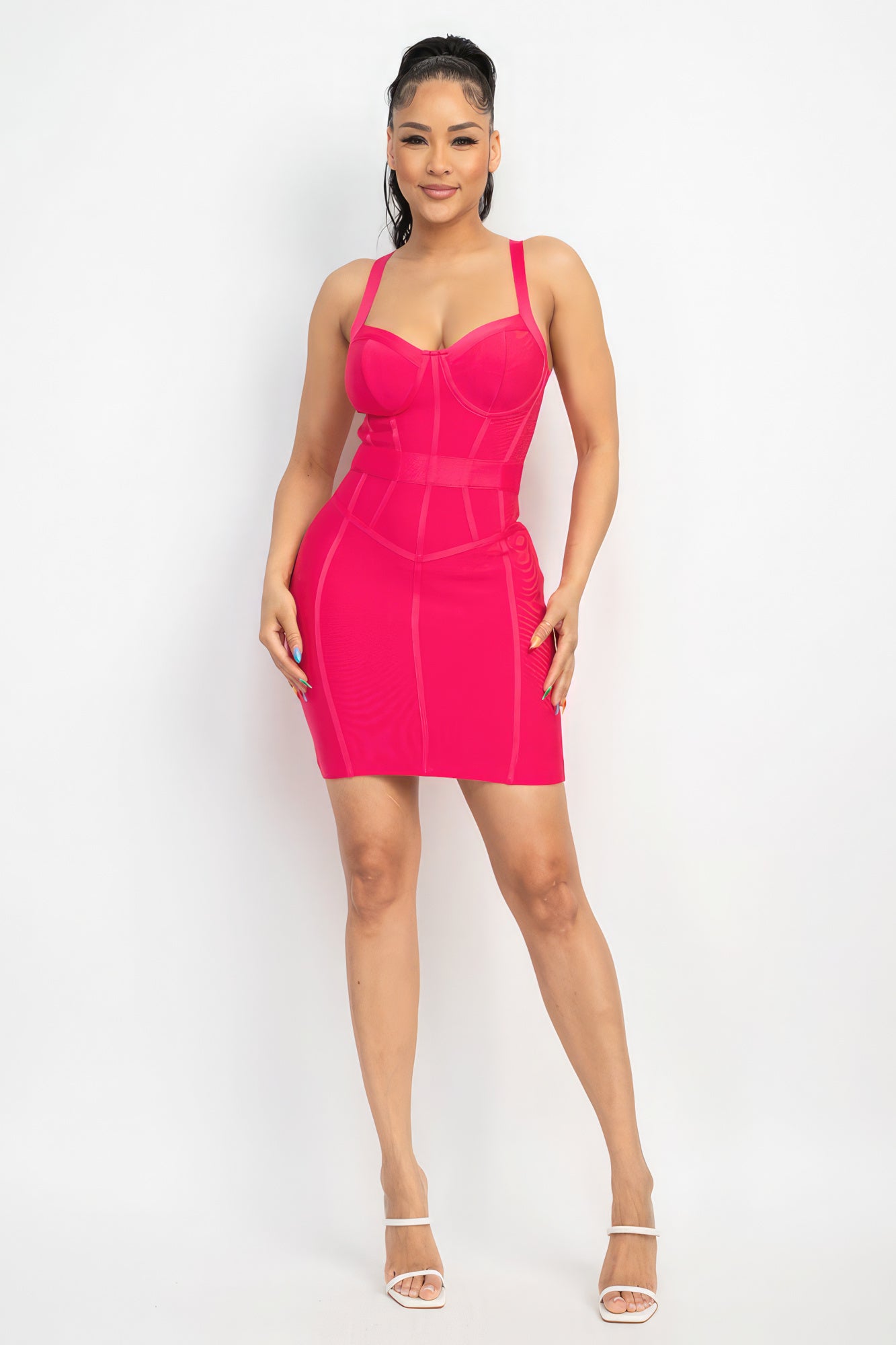 Sweetheart Wide Strap Bandage Dress-Teresa&#39;s Fashionista LLC