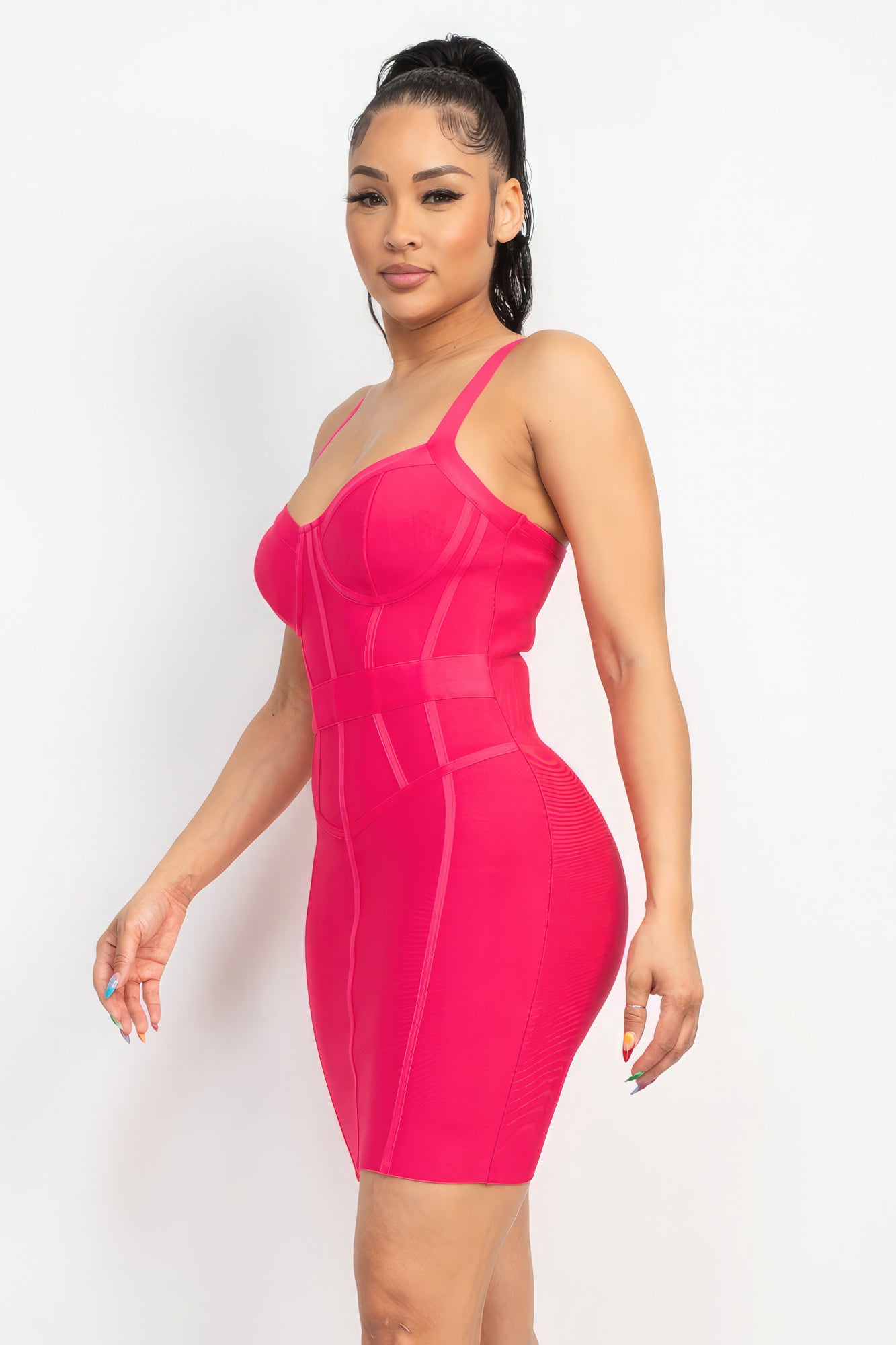 Sweetheart Wide Strap Bandage Dress-Teresa&#39;s Fashionista LLC