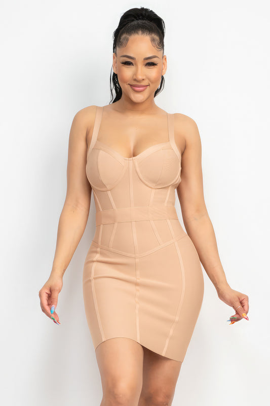 Sweetheart Wide Strap Bandage Dress-Teresa&#39;s Fashionista LLC