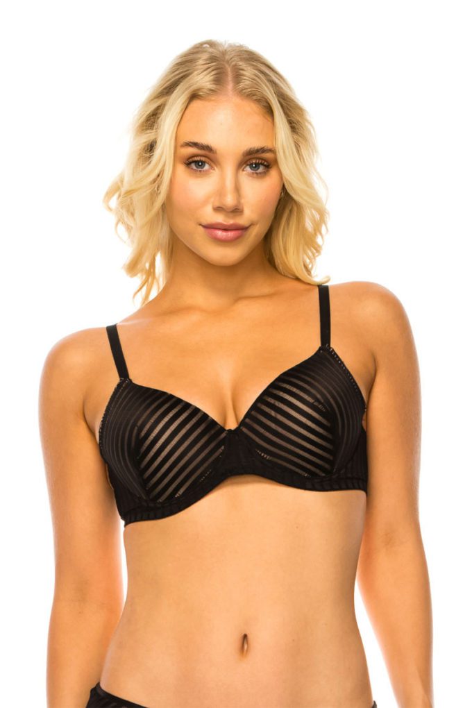 Stripe Lace Bra-Teresa&#39;s Fashionista LLC