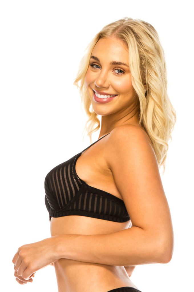 Stripe Lace Bra-Teresa&#39;s Fashionista LLC