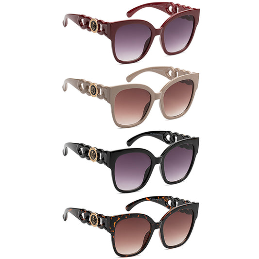 Fashion Design Round Cat Eye Sunglasses - Teresa's Fashionista LLC