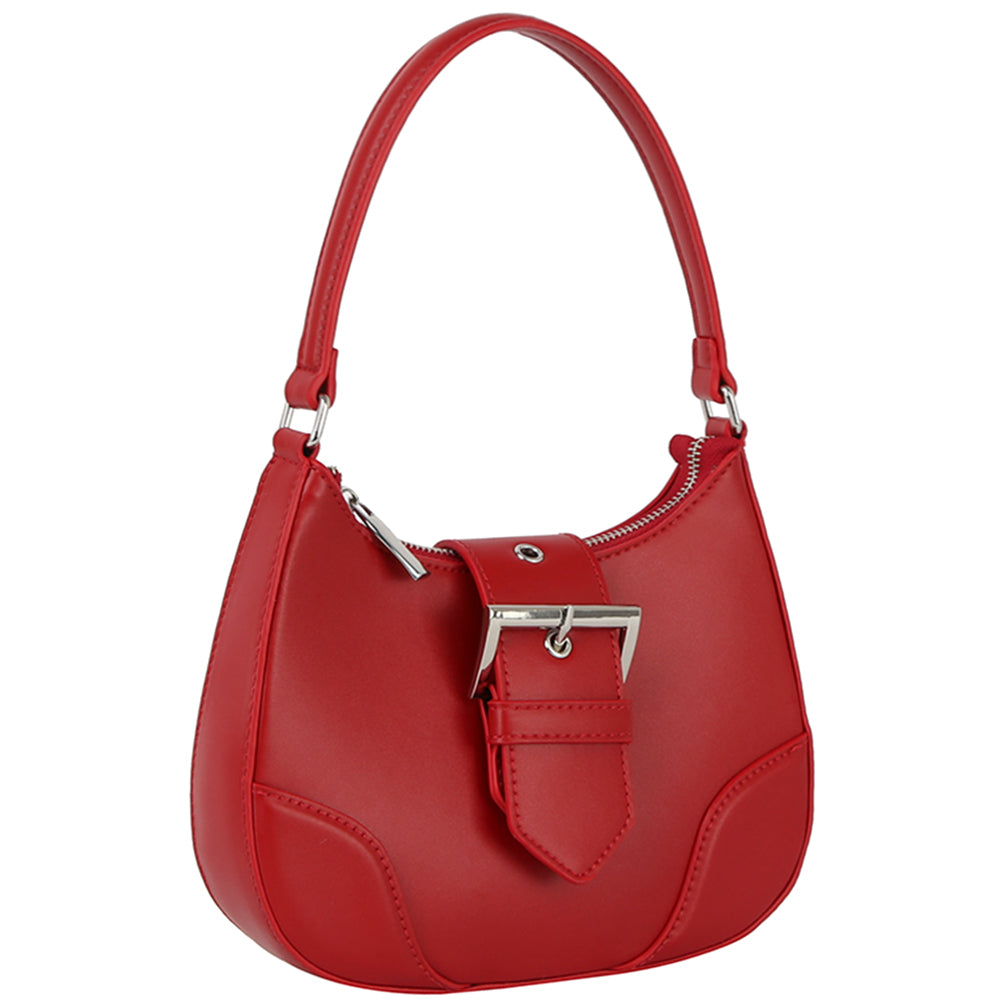 Fashion Buckle Curve Handle Shoulder Bag-Teresa&#39;s Fashionista LLC