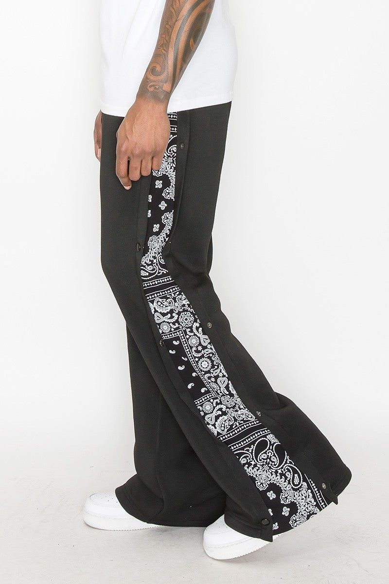 Flared Bandana Fleece Pants-Teresa&#39;s Fashionista LLC