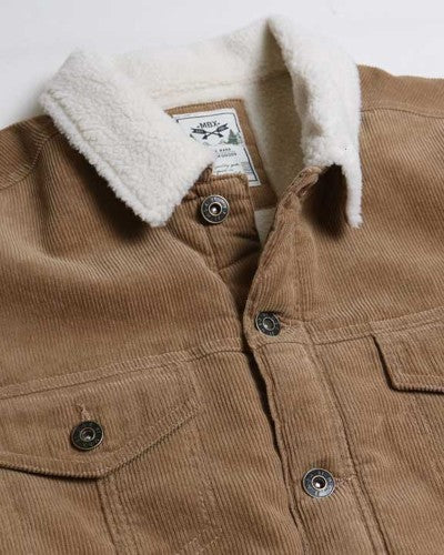 Casual Corduroy Lined Trucker Jacket-Teresa&#39;s Fashionista LLC