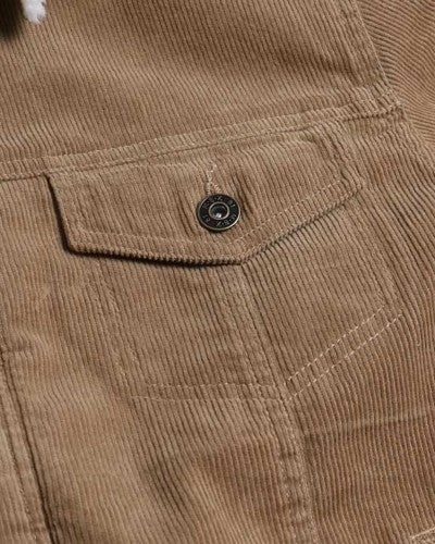 Casual Corduroy Lined Trucker Jacket-Teresa&#39;s Fashionista LLC