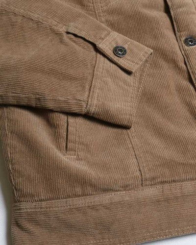 Casual Corduroy Lined Trucker Jacket-Teresa&#39;s Fashionista LLC