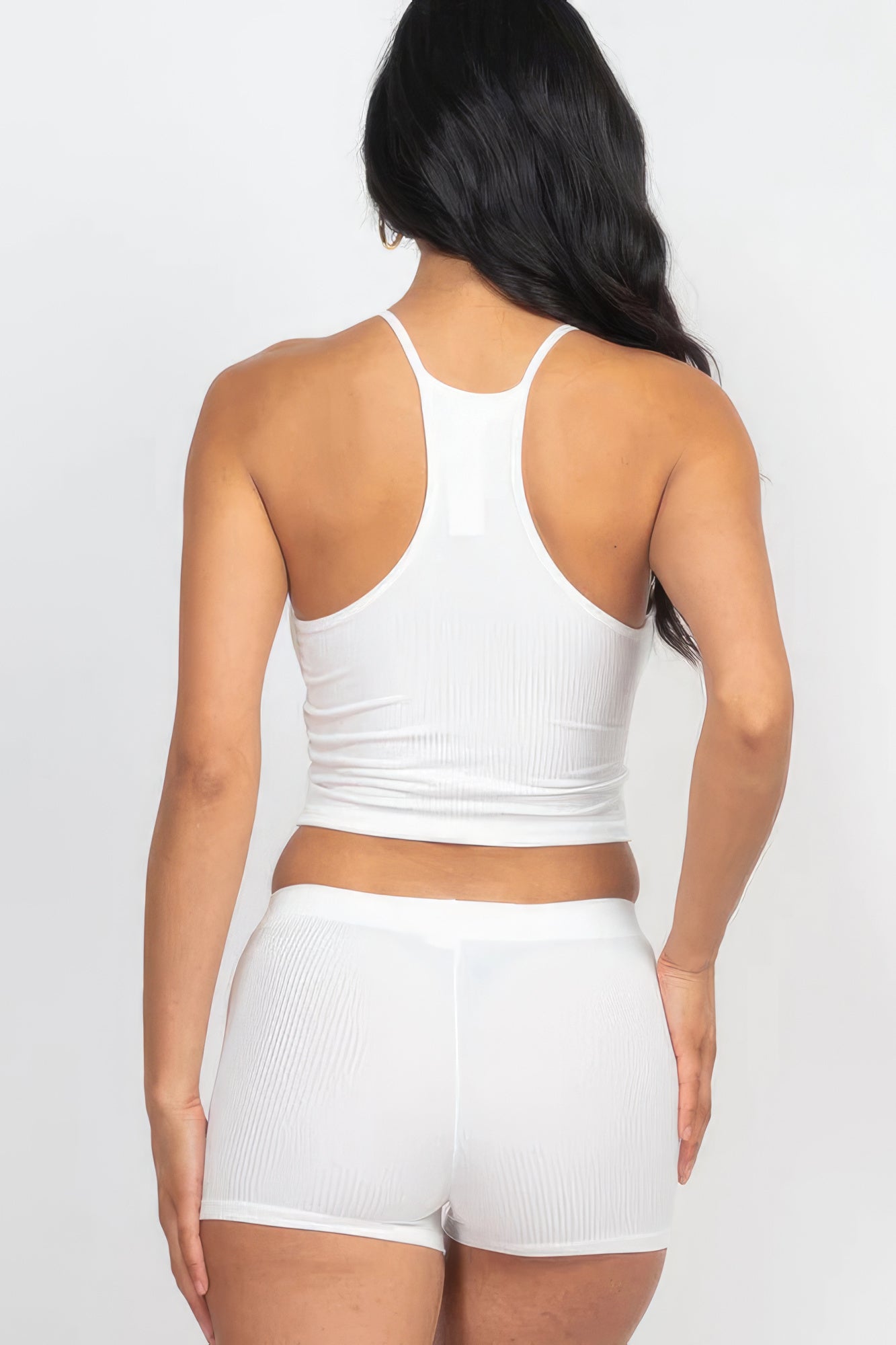 Ribbed Crop Cami Top & Shorts Set-Teresa&#39;s Fashionista LLC