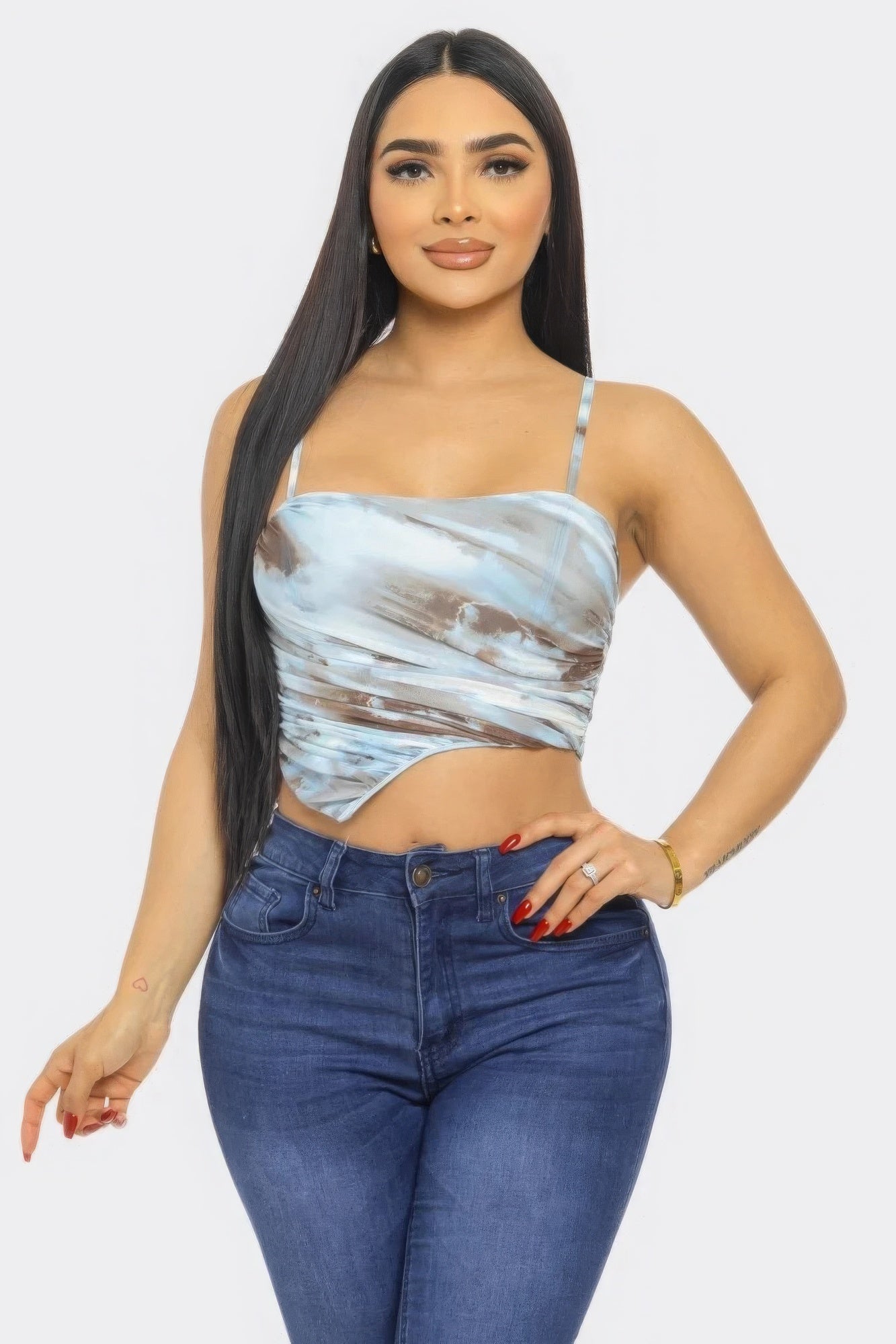 Mesh Print Top-Teresa&#39;s Fashionista LLC