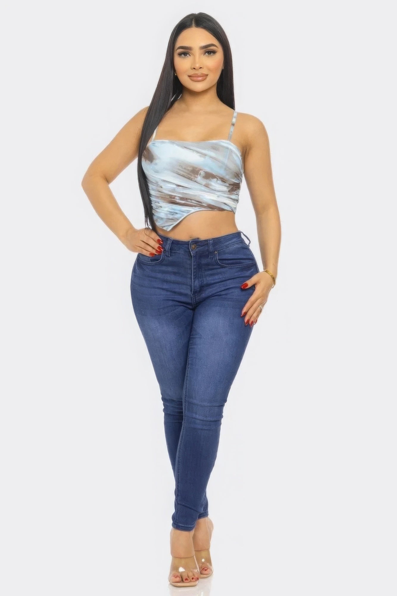 Mesh Print Top-Teresa&#39;s Fashionista LLC