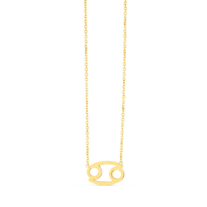 14K Yellow Gold Cancer Necklace-Teresa&#39;s Fashionista LLC