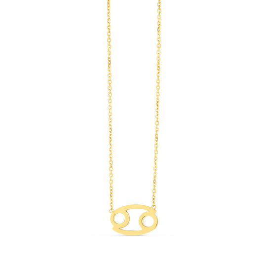 14K Yellow Gold Cancer Necklace-Teresa&#39;s Fashionista LLC