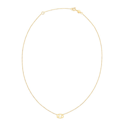 14K Yellow Gold Cancer Necklace-Teresa&#39;s Fashionista LLC