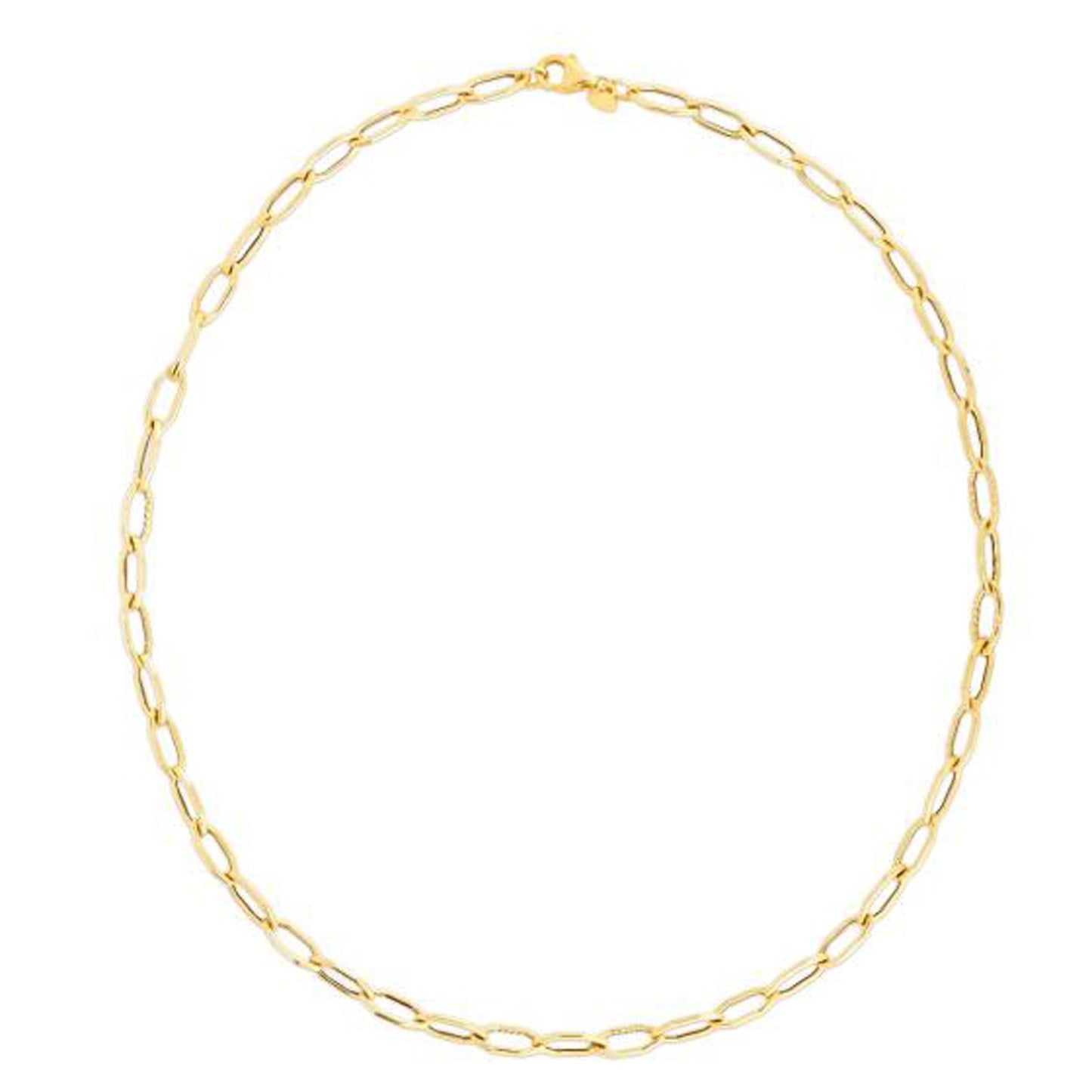 14k Yellow Gold Hexagon Link Necklace-Teresa&#39;s Fashionista LLC