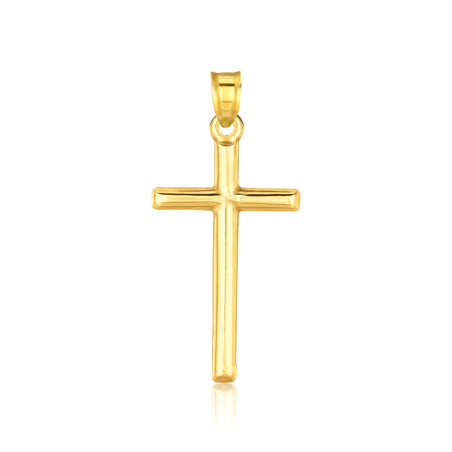 14k Yellow Gold High Polish Cross Pendant-Teresa&#39;s Fashionista LLC