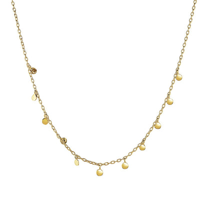 Choker Necklace with Hammered Beads in 14k Yellow Gold-Teresa&#39;s Fashionista LLC