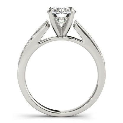 14k White Gold Antique Style Graduagted Diamond Engagement Ring (1 1/8 cttw)-Teresa&#39;s Fashionista LLC