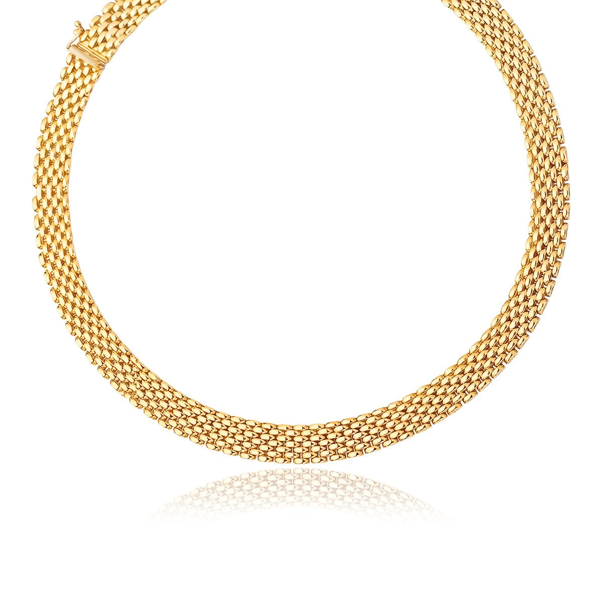 14k Yellow Gold Flexible Panther 9.0mm Line Necklace-Teresa&#39;s Fashionista LLC