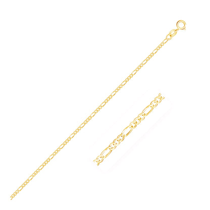 14k Yellow Gold Figaro Anklet 1.5mm-Teresa&#39;s Fashionista LLC