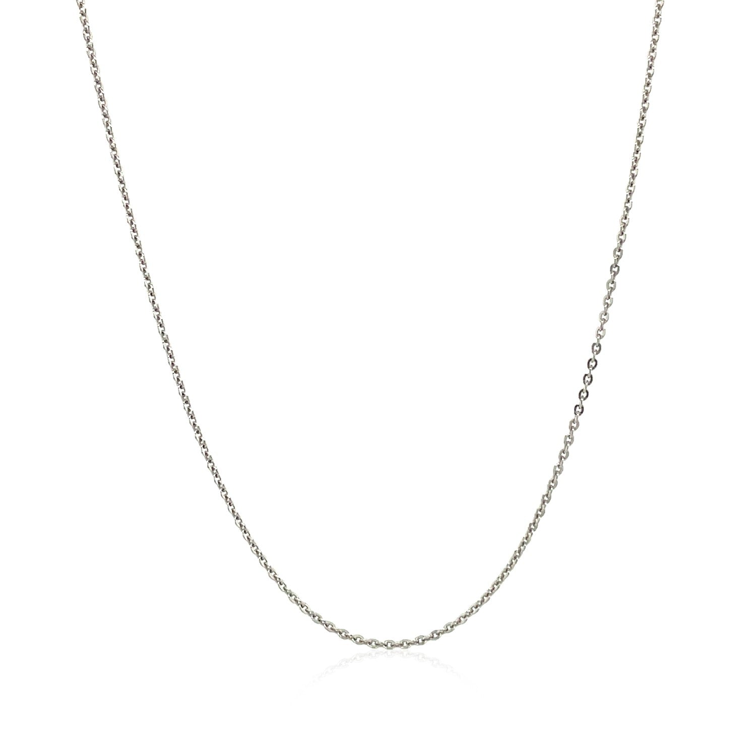 Sterling Silver Rhodium Plated Cable Chain 0.6mm-Teresa&#39;s Fashionista LLC