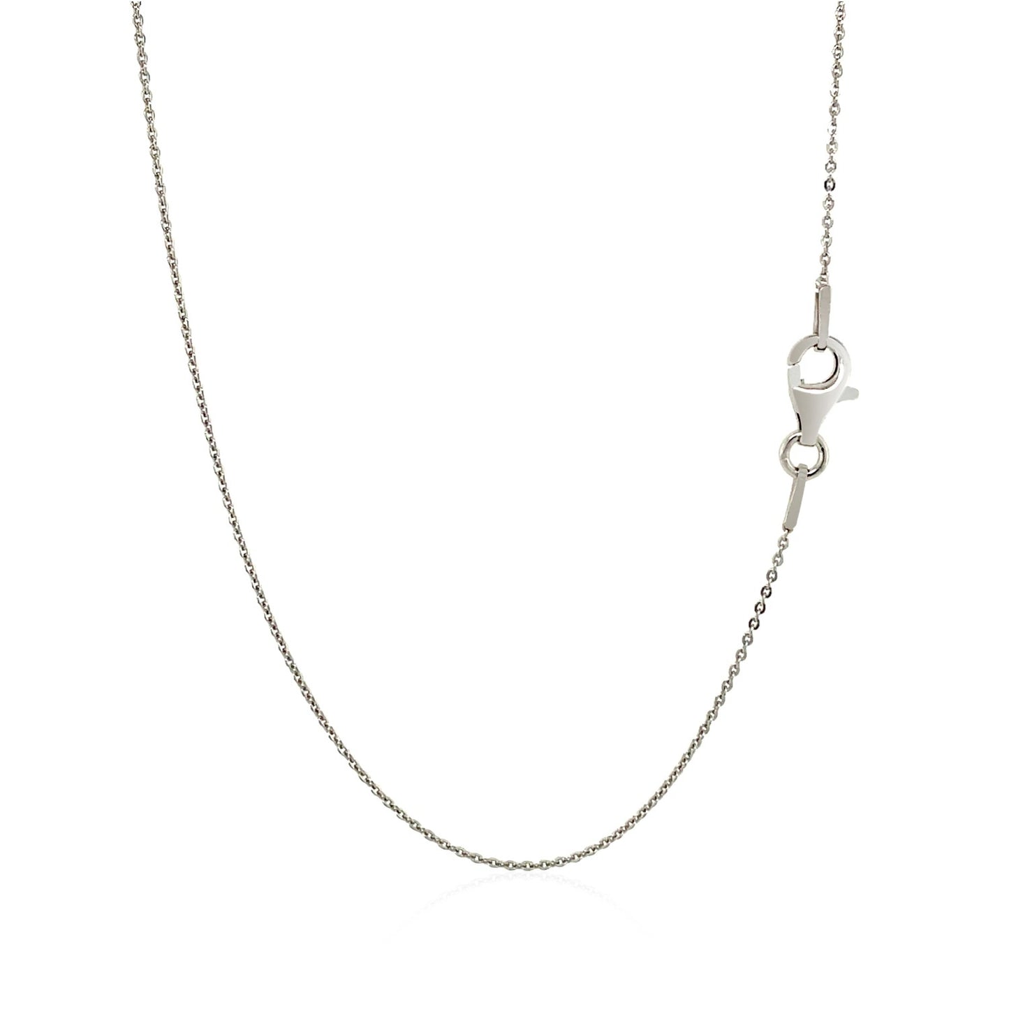 Sterling Silver Rhodium Plated Cable Chain 0.6mm-Teresa&#39;s Fashionista LLC