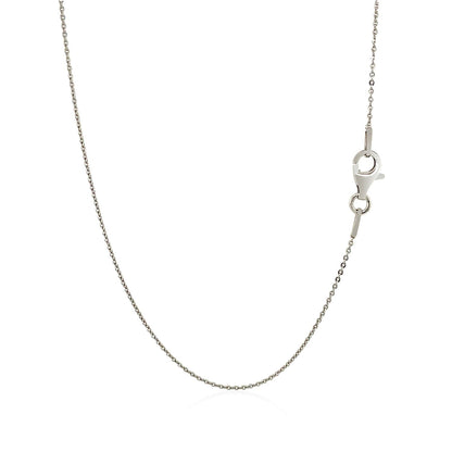 Sterling Silver Rhodium Plated Cable Chain 0.6mm-Teresa&#39;s Fashionista LLC