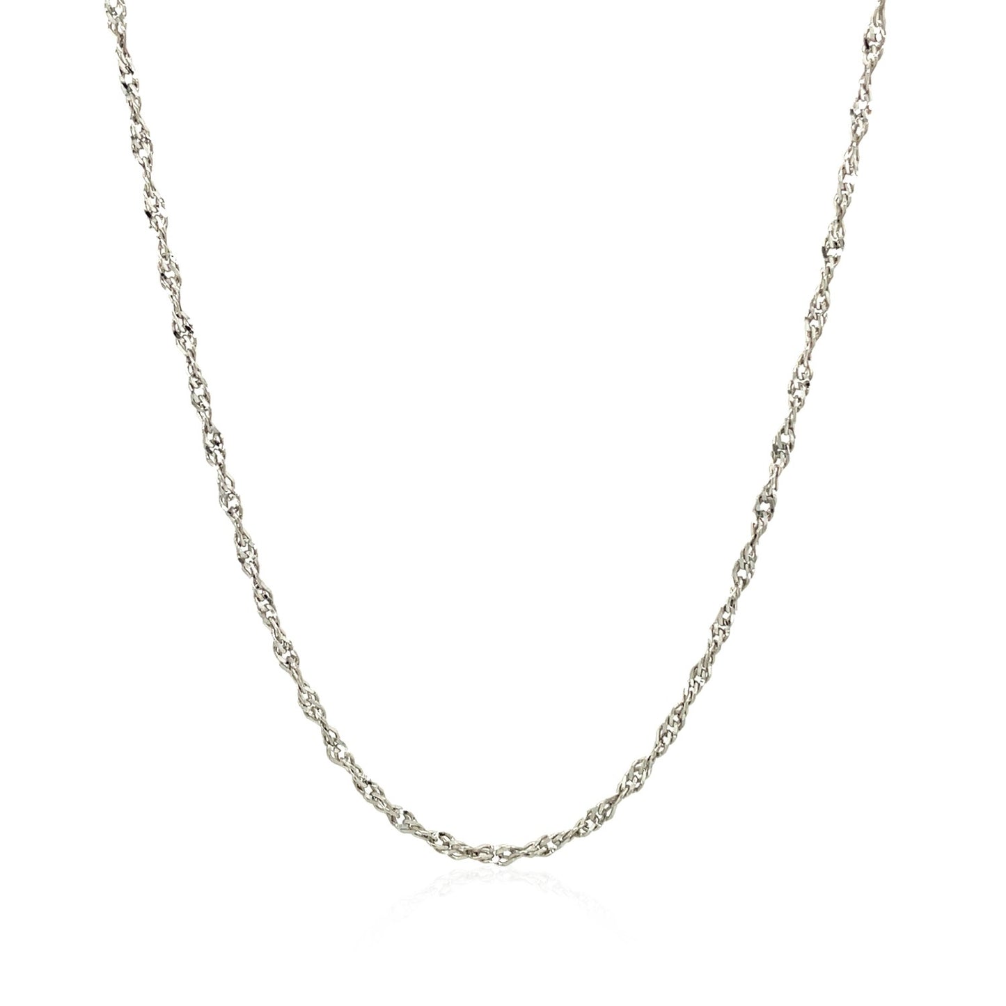 Sterling Silver 1.6mm Singapore Style Chain-Teresa&#39;s Fashionista LLC