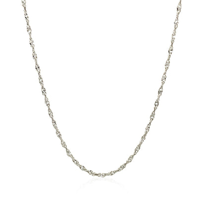 Sterling Silver 1.6mm Singapore Style Chain-Teresa&#39;s Fashionista LLC