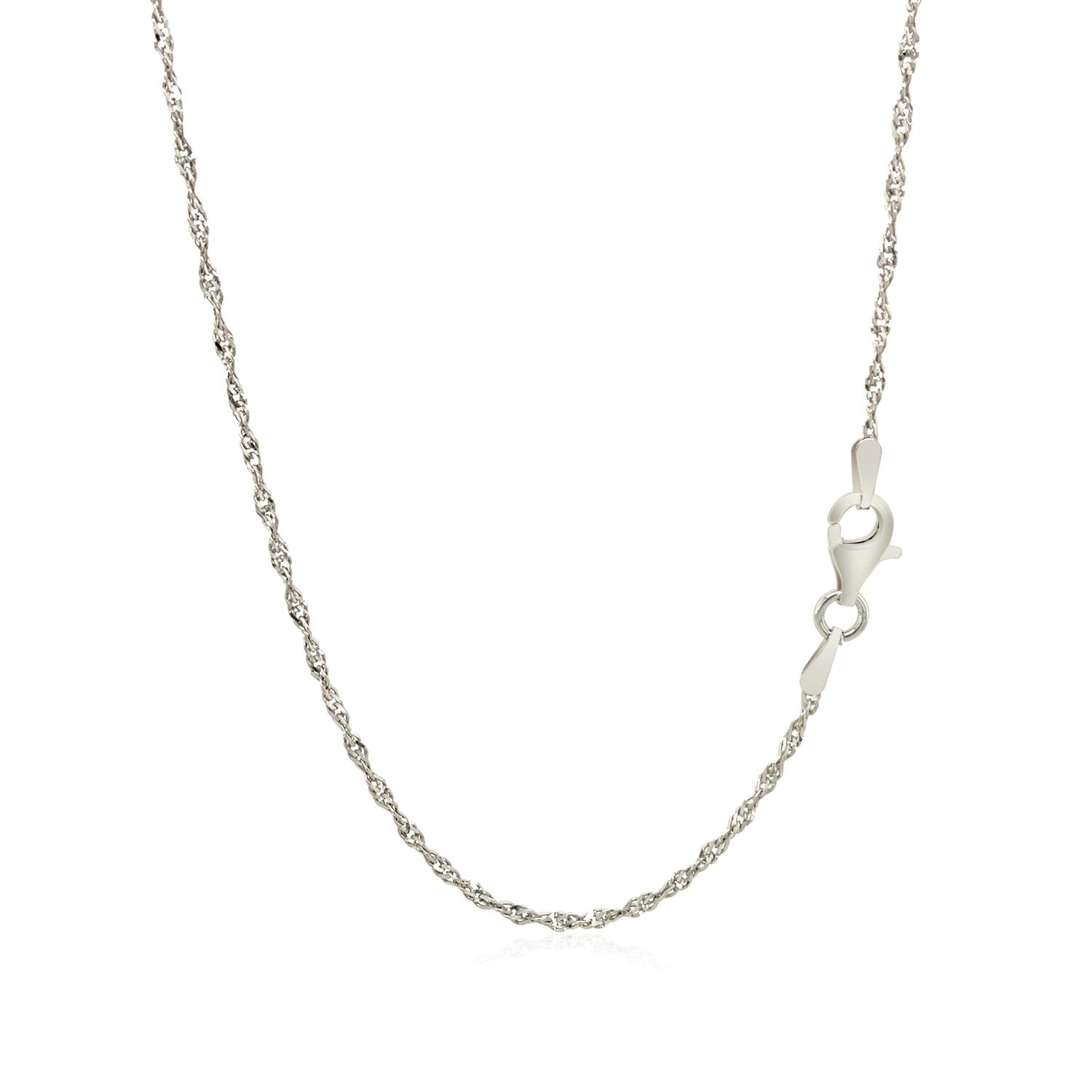 Sterling Silver 1.6mm Singapore Style Chain-Teresa&#39;s Fashionista LLC