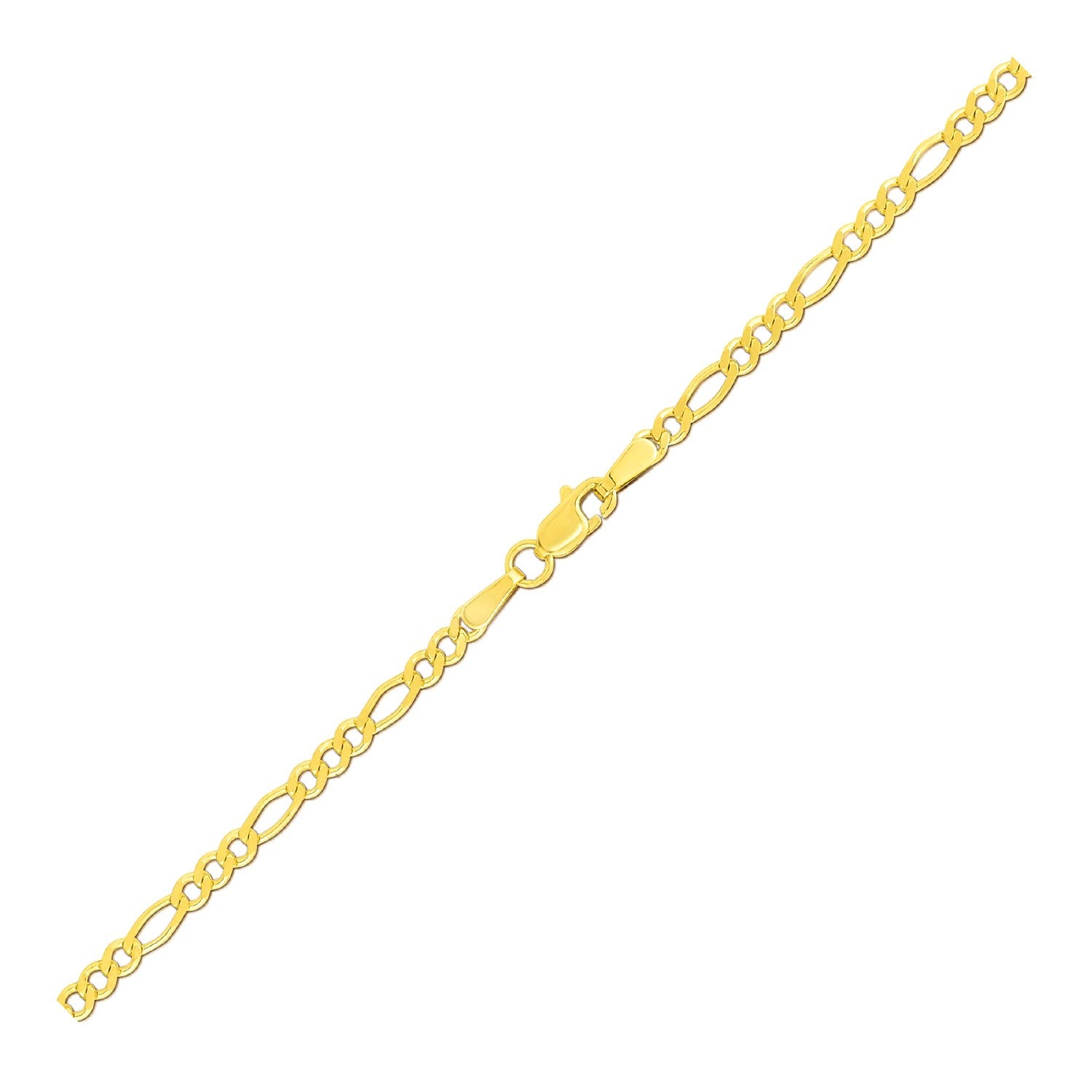 2.8mm 14k Yellow Gold Figaro Anklet-Teresa&#39;s Fashionista LLC